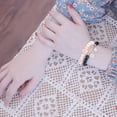 thumbnail image 3 of Pulsera de cuentas elástica de cristal unisex, pulsera de cuentas de piedra en forma de corazón para hombres y mujeres, 3 of 5