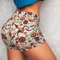 thumbnail image 4 of Balery Cooking Bbq Pantalones cortos de entrenamiento estampados para mujer, sin costuras, ajustados, para gimnasio, yoga, correr, deportes, ejercicio activo, fitness.-X-Large, 4 of 8