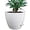 White, variant on Plastic flowerpot, detachable deep reservoir and multi mesh drainage hole, suitable for indoor and outdoor garden plants and flowers. Different colors to choose from