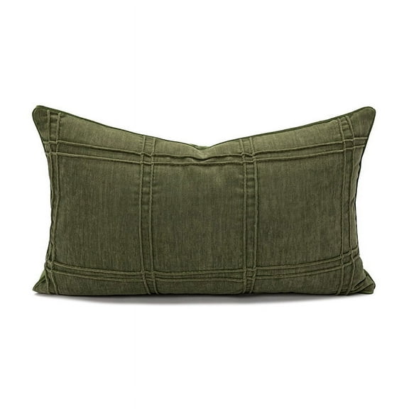 ERDOUY Super Soft Pillow Covers Decorative Throw Pillows for Spring Couch Cushion Livingroom 12 x 20 inch, Green 3