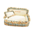 thumbnail image 4 of Cama para perros, sofá, tumbona para mascotas, suave, cómoda, antideslizante, para perros y gatos, sofá Cuadros amarillos XL, 4 of 9