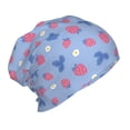 thumbnail image 2 of Honeii Strawberry And Flowers Print Kids Knit Beanie Watch Hat ,Knit Cap for Boys and Girls, 2 of 7
