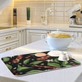 thumbnail image 5 of GZHJMY Dish Drying Mat Red Berry Green Leaves Absorbent Drying Pad Kitchen Heat Resistant Countertop Protector 18" × 24", 5 of 6