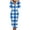 Blue, variant on Women Hooded Fleece Jumpsuits Plaid Printed Long Sleeve One Piece Pajama Union Romper Overall Zip up Playsuit with Pockets Red
