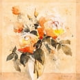 thumbnail image 2 of ROMO-Rolf Morschhauser 15x15 Gold Ornate Wood Framed with Double Matting Museum Art Print Titled - Roses IV, 2 of 4