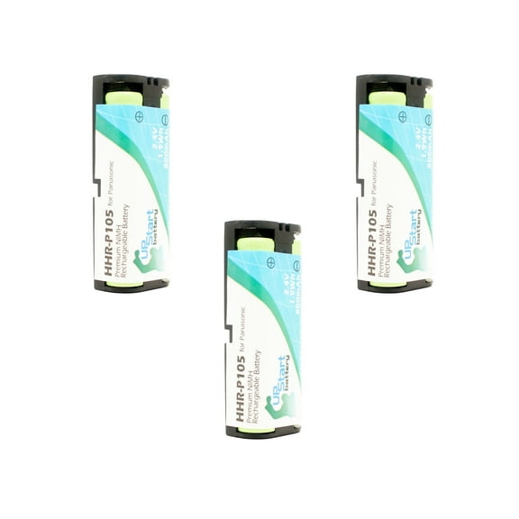 3x Pack - UpStart Battery Toshiba DK-T2404-DECT Battery - Replacement for Toshiba Cordless Phone Battery (800mAh, 2.4V NI-MH)
