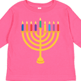 thumbnail image 4 of Inktastic Hanukkah Menorah Candles Boys or Girls Long Sleeve Toddler T-Shirt, 4 of 5