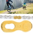 thumbnail image 3 of 5 Pairs Steel Bike Chain Quick Release Link Magic Buckle Joint Speed Chains Connector(Gold 8 Speed ), 3 of 8