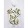 thumbnail image 3 of Jowowha Chemises Décontractées d'Été pour Petits Garçons Aloha Luau Col Rabattu Hauts Tropicaux Type B 110, 3 of 7