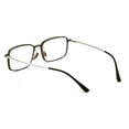 thumbnail image 3 of Men Aluminum Optical Frame Wide Fitment Reading Glasses with Titanium Temple Rectangular 144MM Ti02 +2.00, 3 of 4