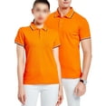 thumbnail image 1 of UKAP Men Casual Short Sleeve Polo Shirt Turn Down Collar Slim Fit Golf Shirt Solid Color Athletic Polo T Shirts, 1 of 2