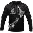 thumbnail image 2 of Sudadera con capucha maorí de helecho plateado de Nueva Zelanda con mapa de Aotearoa Tui Kowhai para hombre y mujer, ropa de abrigo de moda urbana, 2 of 5