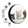thumbnail image 4 of Rateoe Cute Kittens And Puppy Pattern Tire Cover Wheel Protectors Weatherproof Wheel Covers Universal Fit for Trailer Rv SUV Truck Camper Travel Trailers Accessories-16 inch, 4 of 6