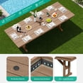 thumbnail image 5 of SERWALL 9 Pieces Outdoor Dining Set, Patio Dining Set, HDPE Outdoor Table and Chair with Umbrella Holes, (1 Table + 8 Breathable Textilene Chairs), 5 of 8
