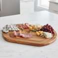 thumbnail image 2 of Woodard & Charles Acacia Cheese Board Serving Tray w/ Metal Accent, 12.25" x 8.25", 2 of 8