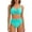 *11-Mint Green, variant on Women's 2 Piece Sporty Bikini Set,Ladies Spaghetti Strap Bathing Suit,High Waisted High Cut Swimsuit For Women,Blue,Size L