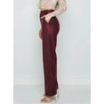 thumbnail image 5 of Female Leather Pants - High Waist Faux Leather Straight Leg Bell Bottom Flare Pants Red XL, 5 of 8
