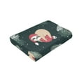 thumbnail image 6 of Kll Fleece Blanket Plush Throw Blanket Baby Sloths Sleeping On The Christmas Ball,Soft Fuzzy Cozy Flannel Blanket For Couch Sofa Bed.(60"X50"), 6 of 9
