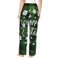 thumbnail image 3 of Disketp Happy Easter Print Women'S Comfy Pajama Pants Casual Drawstring Palazzo Lounge Wide Leg Pants, 3 of 9