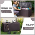 thumbnail image 4 of Ktaxon 90 gal Outdoor Garden Plastic Storage Deck Box Brown, 4 of 8