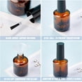 thumbnail image 6 of 6Pcs 15ml Refillable Empty DIY Nail Polish Bottles Transparent Brown Glass Fingernail Bottle Cylindrical Vials Containers with Brush Stainless Steel Beads for Nail Art Sample Brown Glass, 6 of 6