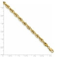 thumbnail image 2 of 14K Yellow Gold 14ky 4.75mm Hollow Rope Chain Bracelet 8 Inch, 2 of 5