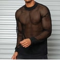 thumbnail image 5 of Men Fishnet Shirt Mens Fishnet Top Mesh Transparent Muscle T-Shirt Net Undershirt Top 3XL, 5 of 5
