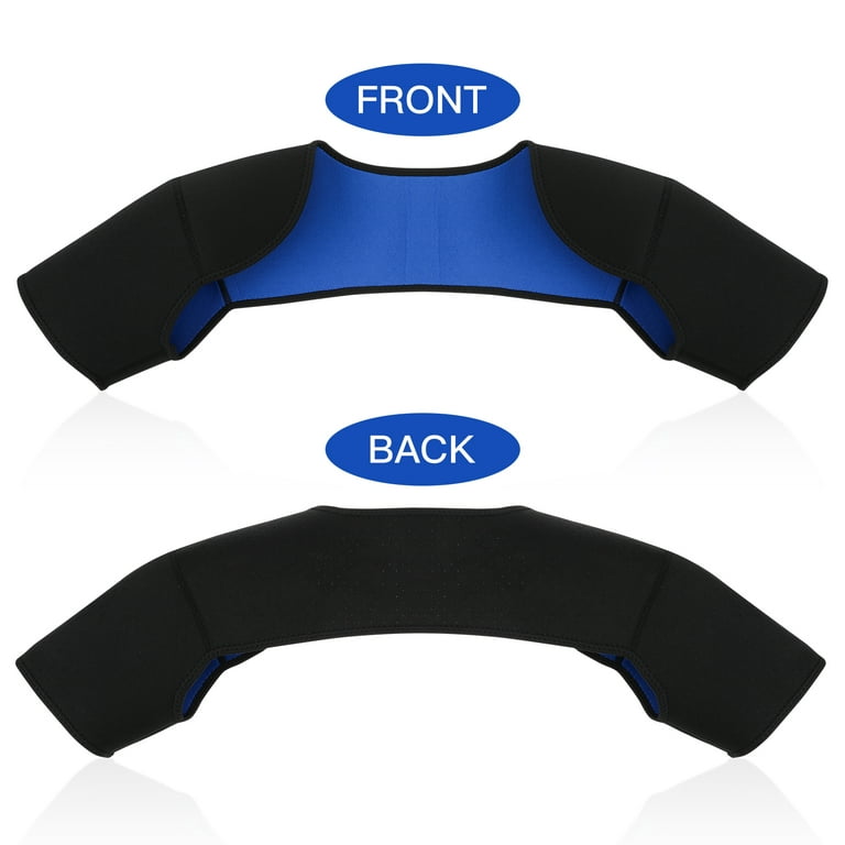  Double Shoulder Support, Breathable Shoulder Brace Wrap for  Both Shoulders Graphene Fibre Heat Conduction Unisex Shoulder Protector(L)  : Health & Household