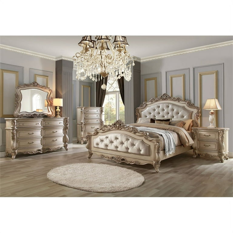 King / Queen / Twin Ivory Gold Bed Runner With Decorative 