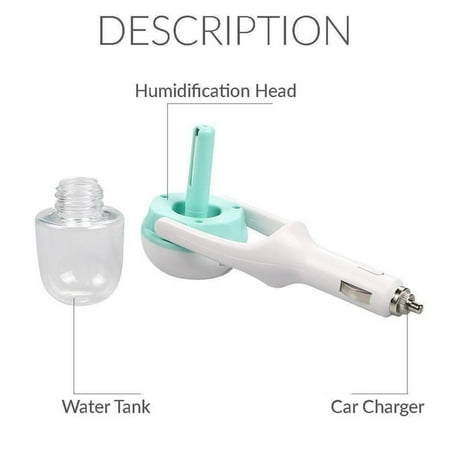 Car Air Humidifier Diffuser Essential oi l Aromatherapy Ultrasonic Aroma mis t Air Purifier