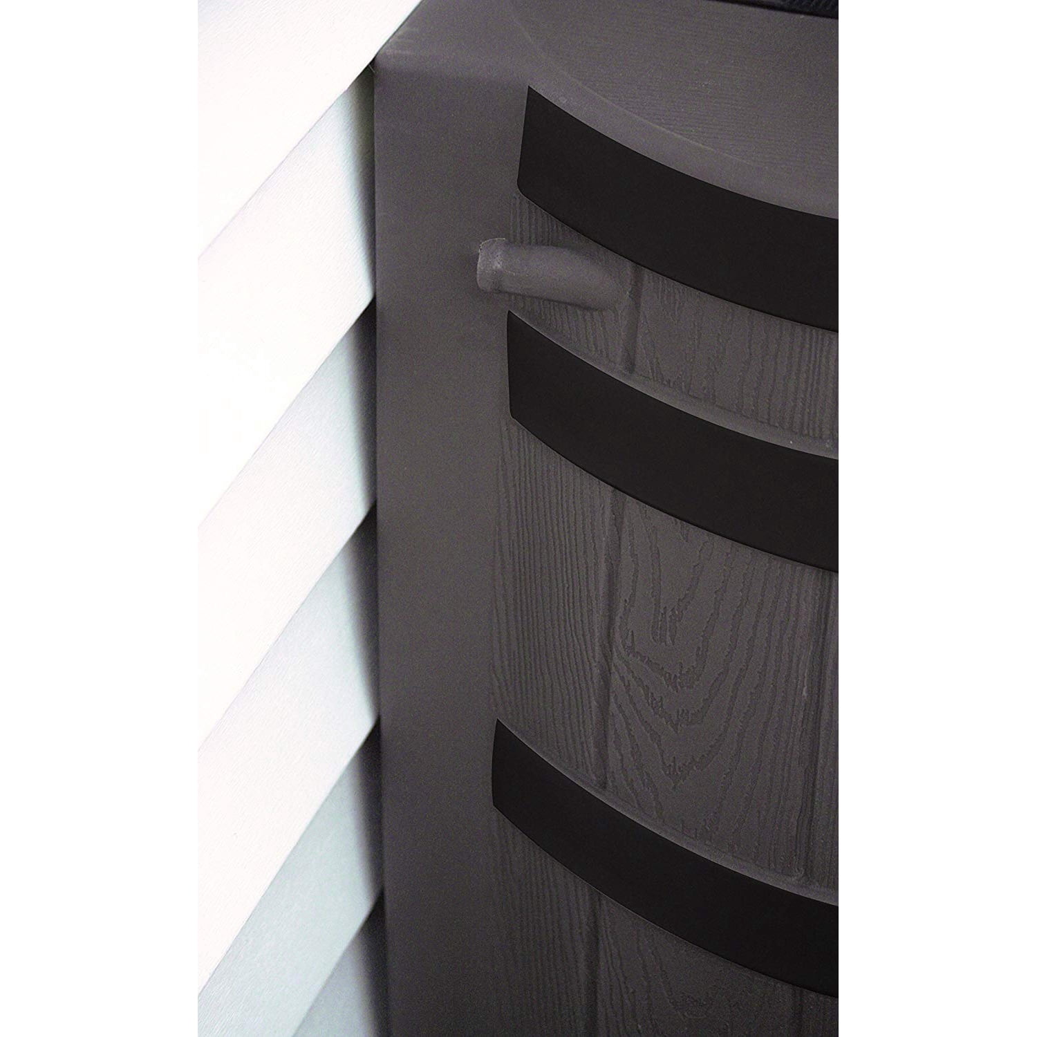 Good Ideas Rain Wizard 40 Gallon Rain Barrel with Darkened Ribs - Oak