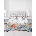 thumbnail image 3 of Quilts Twin Size, Jellyfish Coastal Soft Comforter Bedding Set for Bed, Summer Beach Coral Starfish Ocean Lightweight Quilted Bedspread with Pillow Cover(2 Pieces) for All Season, 68x86 Inch, 3 of 6