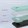 thumbnail image 5 of KOMI for Google Pixel 8a Case, Silicone Phone Case with 1 Screen Protector, Soft Anti-Scratch Microfiber Lining, Full Body Shockproof Slim Cover Support Wireless Charging, Light Green, 5 of 5