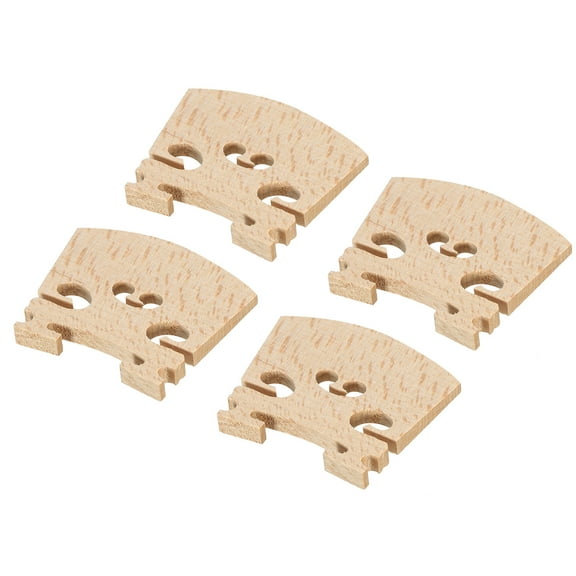Uxcell Violin Bridge Maple Wood Violin Parts for 1/8 Violin, Pack of 4