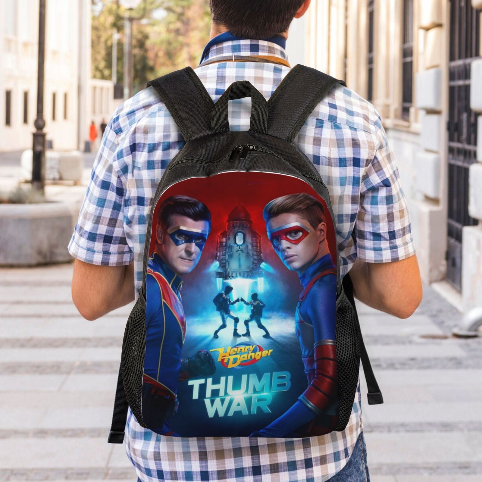 Henry Danger Unisex Backpack Laptop School Bag College Student Satchel Lightweight Basic Daypack For Adult Teen Kids