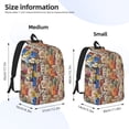 thumbnail image 2 of Disketp Funny Dogs Family print Canvas Backpack Lightweight Travel Daypack Student Rucksack Laptop Backpack-, 2 of 5