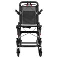 thumbnail image 3 of Aluminum Alloy Ultra-Thin Transport Wheelchair - Foldable Chair with Flip-Up Armrests, Portable Travel Wheelchair Bearing 286lbs for Adults & Seniors, 3 of 8