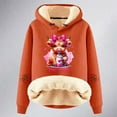 thumbnail image 4 of HUAXUN-Christmas Highland Cow Print Thickened Sherpa Hoodie,Women's Hooded Sweatshirt Thickened Velvet Cardigan, Autumn and Winter Warm and Stylish Christmas Apparel(F-Orange,M), 4 of 4