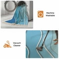 thumbnail image 5 of Blue Aqua Ombre Hallway Runner Rug 2'x6', Modern Geometric Abstract Aesthetic Cream Washable Entryway Rug with Tassels, Woven Cotton Laundry Room Rugs Long Carpet for Bathroom Sink Foyer Bedroom, 5 of 9