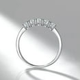 thumbnail image 5 of 3mm Wedding Thin Band Women's 925 Silver 0.1CT Cz 5 Stones Party Ring Size 4-9, 5 of 5
