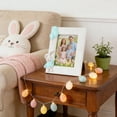 thumbnail image 5 of 7in Vertical Easter Bunny Framed Figurine - Elegant Tabletop Decor for Easter Home & Party Ambiance - Festive Bunny Frame Ornament for Holiday Shelf & Desk, Blue, 1pc, 5 of 7