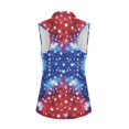 thumbnail image 2 of HUIACONG Tie Dye Star Pattern Women's Sleeveless Golf Shirts, Casual Quick Dry Workout Tank Tops Anti Fade Golf Sleeveless Tank Top for Indoor Hiking, 2 of 7