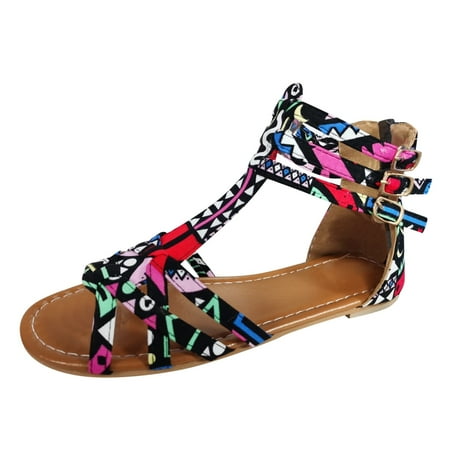 

Womens Sandals Summer Fashion Womens Casual Shoes Breathable Outdoor Leisure Roman Sandals