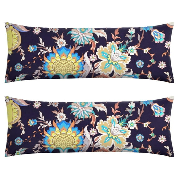 Bohemian Mandala Body Pillow Cover 20x54 - Colorful Retro Pattern Full Body Pillow Case with Zipper, Artistic Decorative Pillow Cover, Stretchy & Durable