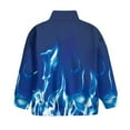 thumbnail image 5 of Uorisanigo Girls Half Zipper Sweatshirts Fall Spring Outfits Clothes Blue Fire Print Long Sleeve Pullover Top Oversized Drop Shoulder Cropped Pullover Hoodies for Teen Girl, 5 of 7