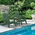 thumbnail image 4 of Hidpriva Outdoor Folding Adirondack Chair with Cup Holder, HDPE Weather Resistant Fire Pit Chair, Dark Green(Set of 2), 4 of 7
