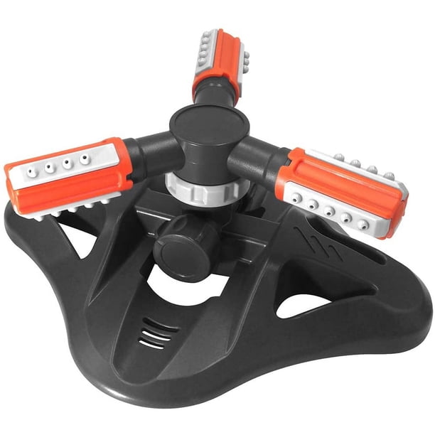 Aspersor de jardín | Aspersor de césped Aspersor de jardín Sistema de riego por aspersión de césped giratorio automático de 360 grados con aspersor de 3 brazos Vhermosa WRMH-635