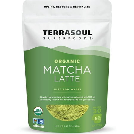 Terrasoul Superfoods Organic Matcha Latte - 8.47 Oz - Vegan & Dairy-Free