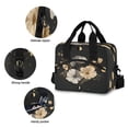 thumbnail image 5 of Insulated Crossbody Lunch Bag 10L Lunch Tote with Adjustable Shoulder Strap for Work Office Picnic Moon Phases with Flowers and Stars, 5 of 6