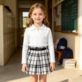 thumbnail image 2 of JAJAHO Toddler And Kids Girls Skirts Set Fall Outfit Long Sleeve Ribbed Top And Plaid Skirt 2 Piece Sets 1-5Y, 2 of 9